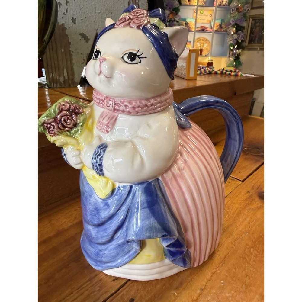VTG The Cook's Bazaar Brand cat teapot Taiwan